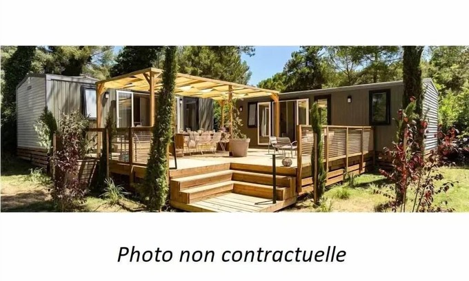 Cahagnolles Casa | Mobilheim Tribu 71m2 (5 Schlafzimmer 3 Badezimmer) + Terrace 11 Personen