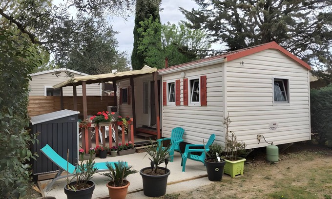 Gallargues-le-Montueux Casa | Mobile Home Rental Camping Les Amandiers