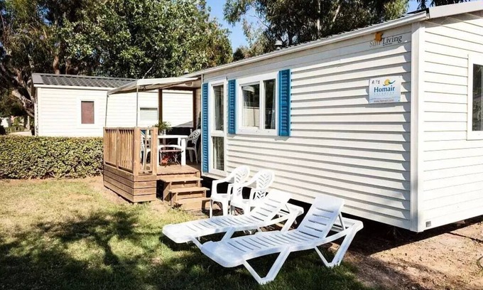 Saint-Cheron Casa | Mobile home Einfache Terrasse