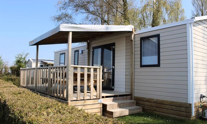 Balleroy Casa | Mobilhome Nirvana 4 Schlafzimmer + 1 Badezimmer - 40 m2 + halb überdachte Terrasse 8 Personen