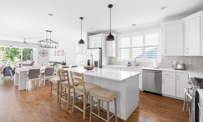 Southwest Raleigh Casa | Modern 4BR Retreat Fire Pit & Porch Swing