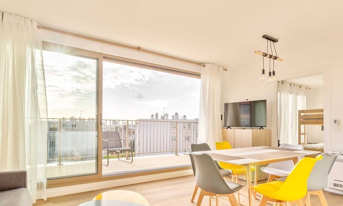 Champigny-sur-Marne Apartamento | Apartamento moderno con balcón, 6 personas, cerca de Disney/París