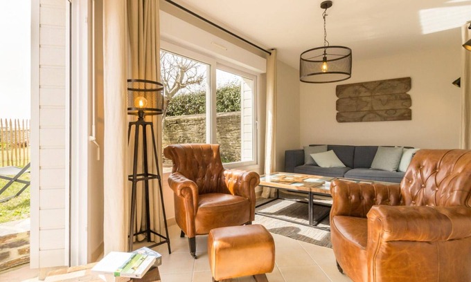 Barneville-Carteret Cabaña | Casa frente al mar con jardín, ideal familias, mascotas bienvenidas