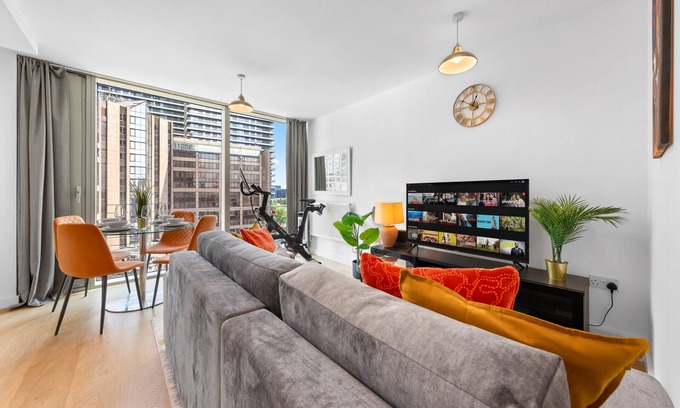Canary Wharf Apartamento | De Lujo-Apartamento-Vista a la Ciudad-Baño Privado