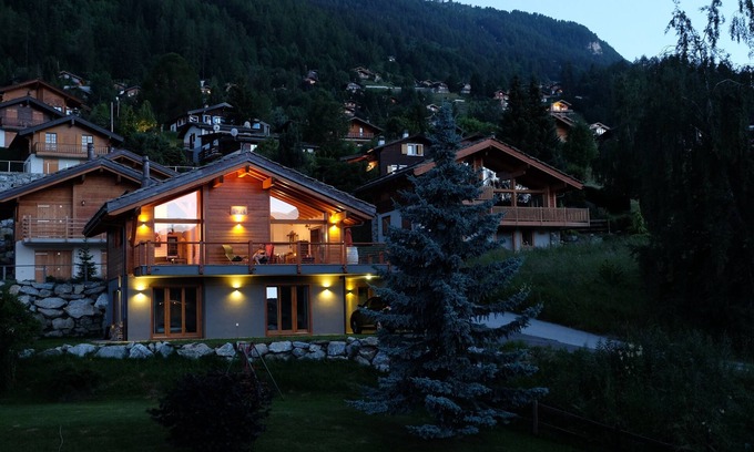 Nendaz Chalet De Esquí | chalet moderno en la zona de esquí de 4 Vallées en Nendaz