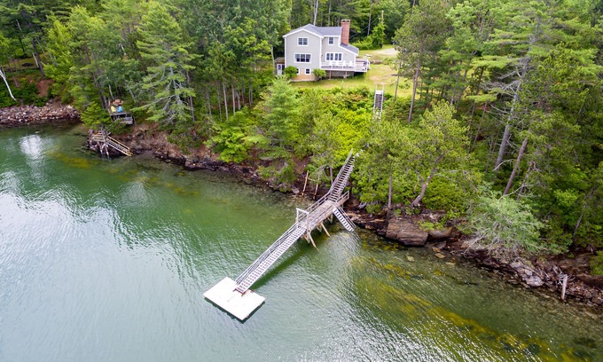 Harpswell Casa | Modern cottage beautifully set on Wilson Cove with stunning westerly views