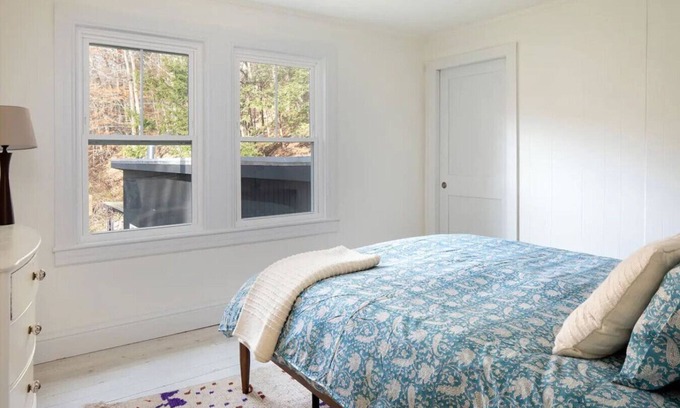 Shady Casa | Modern Farmhouse w/ Heated Pool & Creek Access