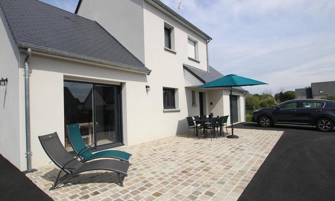 Montmartin-sur-Mer Cabaña | Casa independiente con jardín privado, cerca del Mont Saint-Michel y la playa