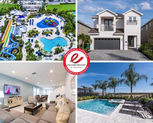 West Kissimmee Casa | Modern Home Near Disney With Private Pool, Media Room And Waterpark & Resort Access At Encore Resorts Reunion - 7576Mr