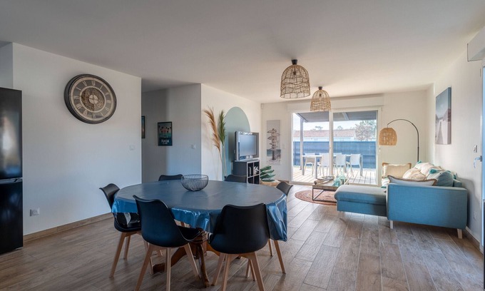 Saint-Paul-en-Born Casa | Casa moderna a 6 km de Mimizan para 6 personas, limpieza incluida