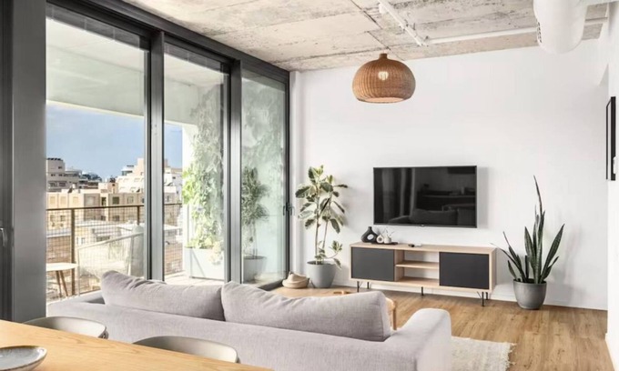 Ramat Gan Apartamento | Modern Luxury Apartment in TLV AC Wi-Fi Balcony