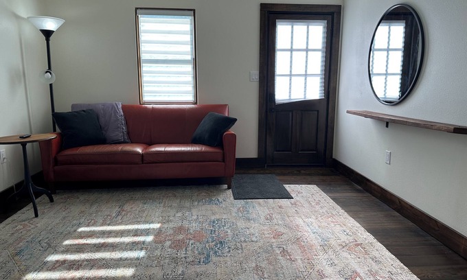 Muldrow Cabaña | Modern stone cottage just one minute from I-40 exit 321 in Muldrow, Oklahoma.