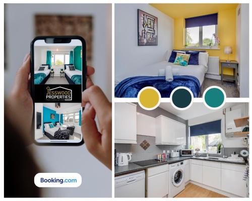 Luton Casa | Modern Three Bedroom Contractor House With Free Parking Near M1 Luton Airport By Jesswood Properties Short Lets