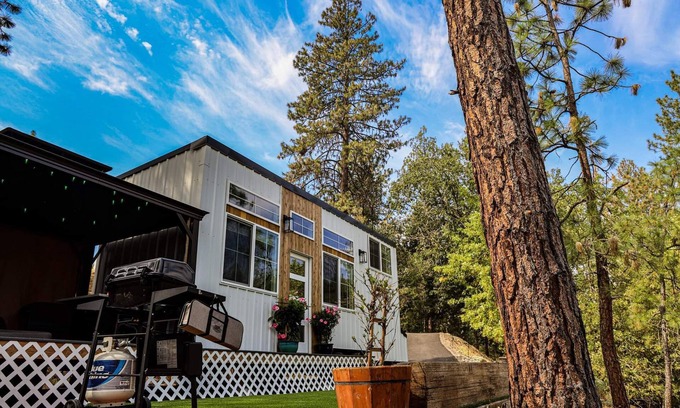 Shady Cove Cabina | Modern Tiny House in the Woods w/Hot Tub