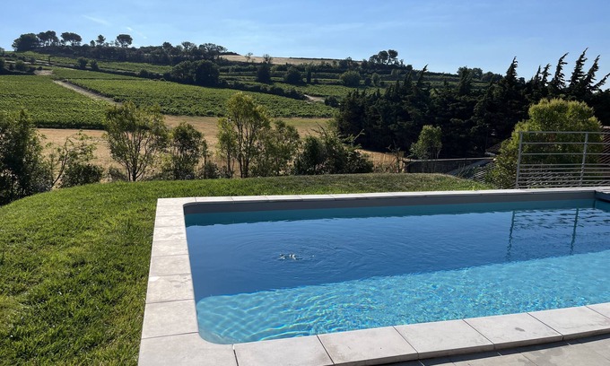 Visan Casa | Panoramic view villa with swimming pool in the heart of Visan