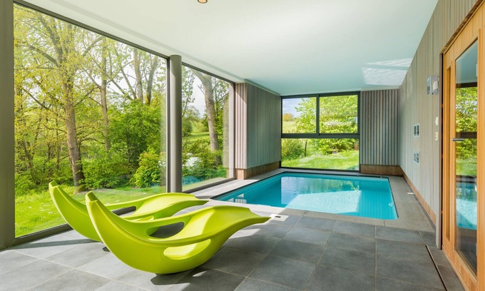 Noiseux Casa | Moderna Casa de vacaciones en Somme-Leuze con piscina al interior