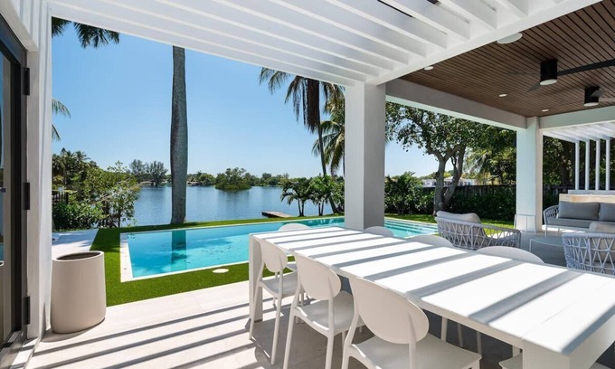 Ojus Casa | Modern Waterfront Paradise with Heated Pool - Near the Beach & Aventura Mall!