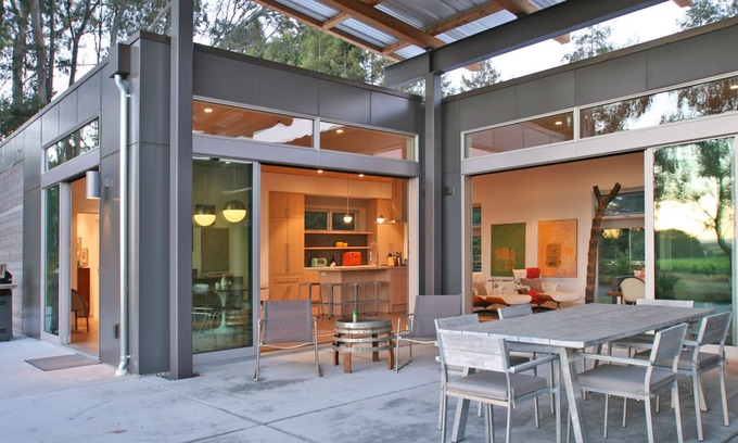 Santa Rosa Casa | Wine Country Modernist Home Con vistas a acres de Pinot y Chardonnay