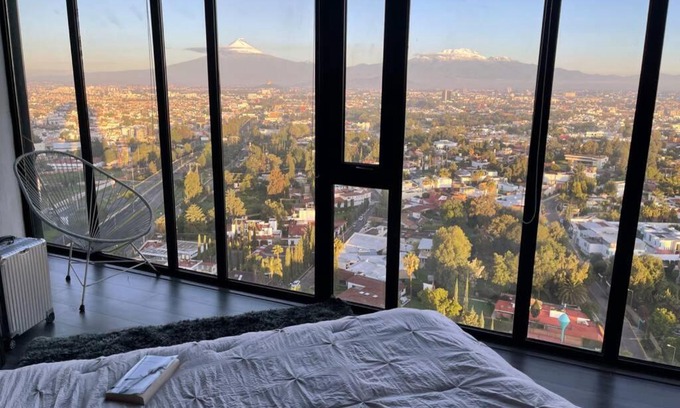 Puebla Apartamento | Moderno con INCREIBLES vistas a los volcanes.