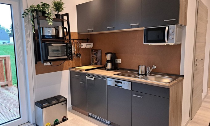 Nagel Apartamento | Modulhaus, 45 qm, 1 Schlafzimmer, Badezimmer mit Dusche und WC, Max. 4 Personen