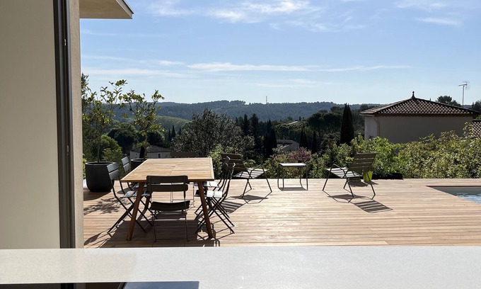 Montferrier-sur-Lez Casa | Montpellier - House with swimming pool and exceptional view 10min from the center