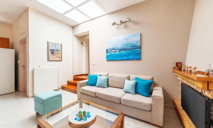 Vathianos Kampos Apartamento | Mosaic art garden house
