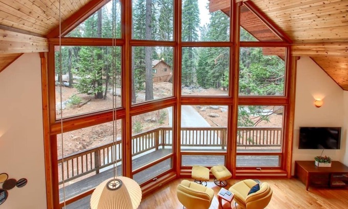 Yosemite National Park Cabina | ★ Most Lux A-Frame Panoramic View Yosemite West Cabin - NEW AC and EV Charger ★