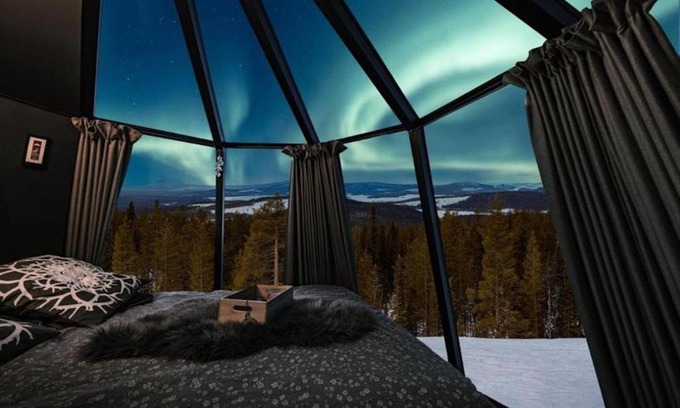 Jokkmokk Municipality Casa | Mountain Glass Room Luxury getaway for two - wild nature experience in Sweden