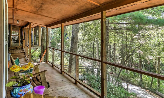 Mountain Rest Cabaña | Lakefront Mountain Rest Cottage w / chimenea de gas!