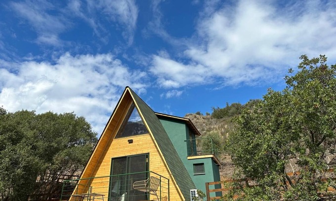 Arakapas Casa | Mountain Wooden House by the River with Playground