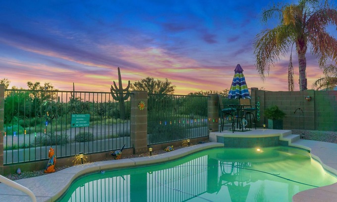 Dove Mountain Casa | Mtn-view home with private pool, grill, enclosed backyard, streaming, tennis, AC
