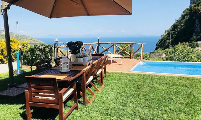 Termini Villa | Villa del Saraceno, en una zona tranquila, a 20 minutos de Sorrento, con piscina, 3 habitaciones para 8 personas