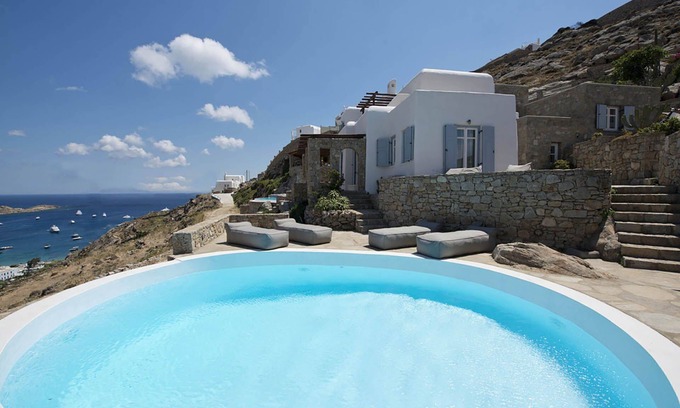 Psarou Villa | Villa en Míkonos con 4 habitaciones, capacidad 8