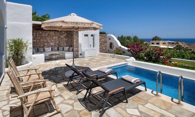 Kamari Villa | Villa en Fira con 1 habitaciones, capacidad 3