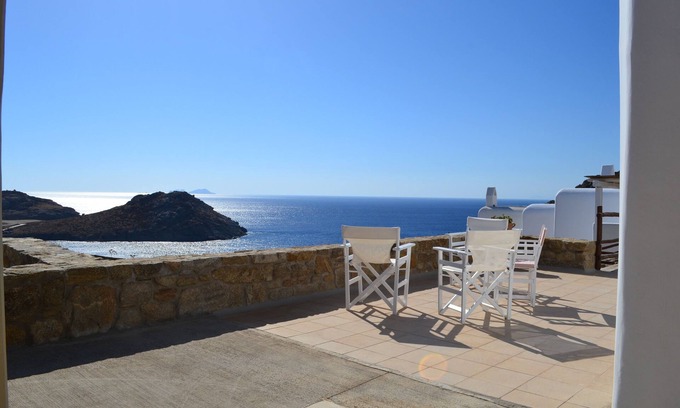 Kalafatis Villa | Villa Mykonos, vista imaginaria, perfecta para familias