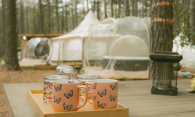 Warm Springs Alquiler De RV | Mystic Woods, Ultimate Glamping 3 Tents, Sauna, 2 hot tub, & 3 firepits