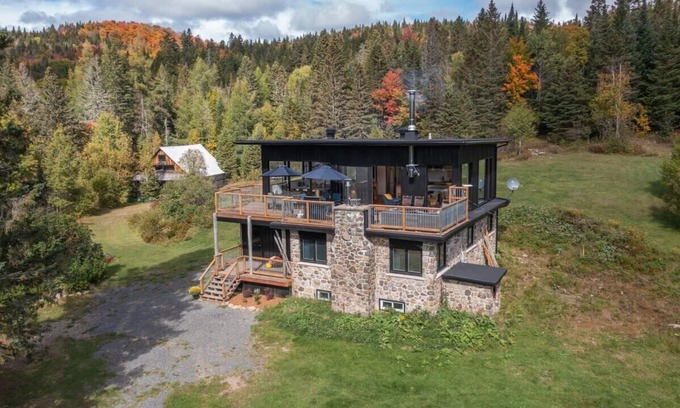 Saint Donat Chalet De Esquí | Le Repère Etoilé - Spa, Nature & Private Lake