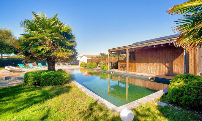 Saint-Vincent-sur-Jard Chalet De Esquí | Casa para 10 - Laguna natural y relax