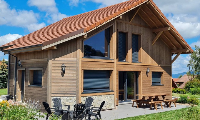 Anould Cabaña | Chalet Natural con Sauna y WIFI cerca de Gérardmer
