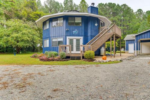 Bracey Casa | Near Lake Gaston Unique Home with Deck and Fire Pit!