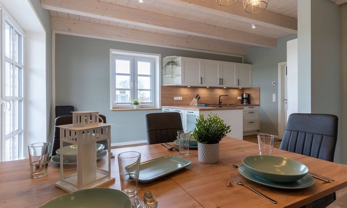 Karolinenkoog Casa | Neubau!! DHH Direkt an der Eider mit Sauna für bis zu 6 Personen