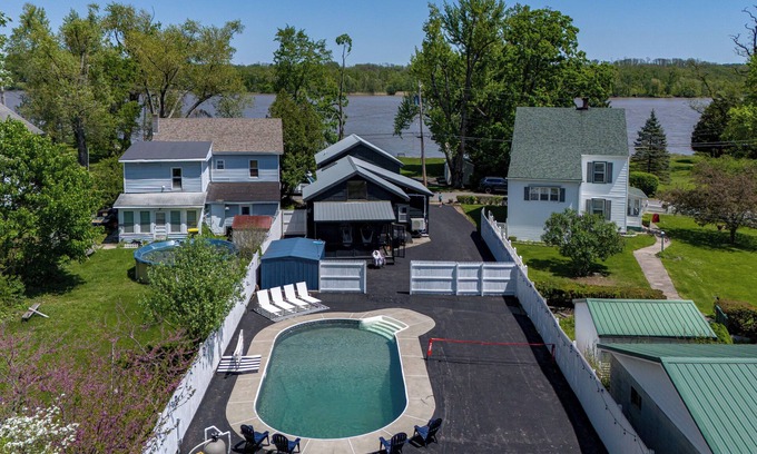 Coxsackie Casa | JUST LISTED! Luxury Home with River Views & Private Pool Pickleball & PS5!
