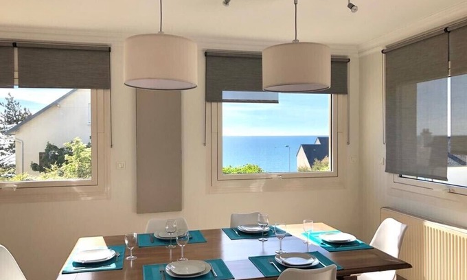 Donville-les-Bains Casa | [NUEVO] Cómoda casa con vistas al mar a 100 metros de la playa.