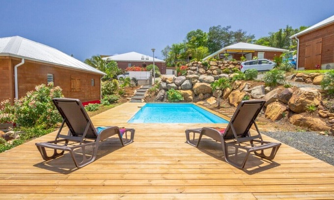 Deshaies Cabaña | Nuevas cabañas a 300 metros a pie de la playa de Grande Anse.