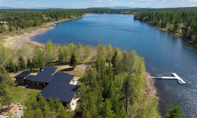 Whitefish Casa | New! Home on Blanchard Lake w Hot Tub, Sauna and Dock