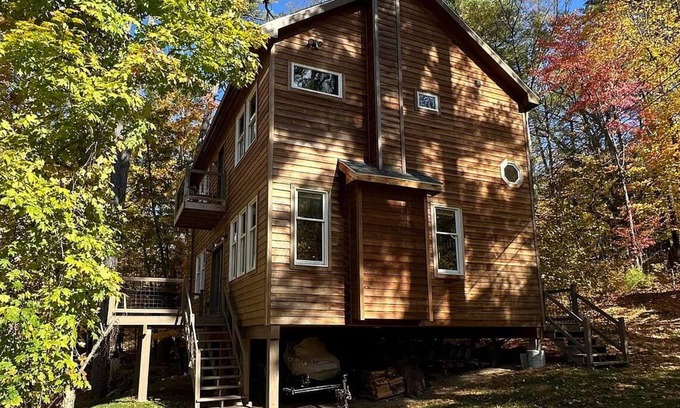 Putnam Station Casa | New home steps from Lake George with lake views, swimming access and boat slip