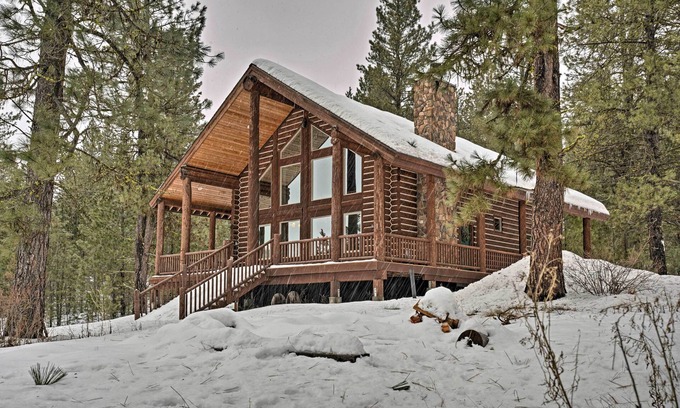 New Meadows Cabina | Nueva Meadows Log Cabin en 9 acres - ¡Cerca de Brundage!