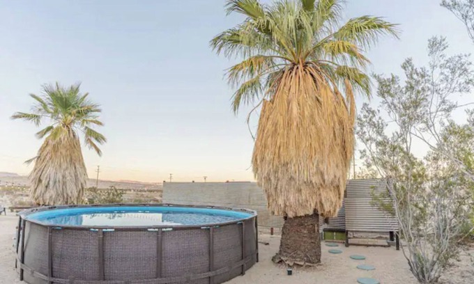 Twentynine Palms Casa | NEW! New Moon Cactus Villa @ Joshua Tree - HotTub, FirePit, Pool, Outdoor Shower