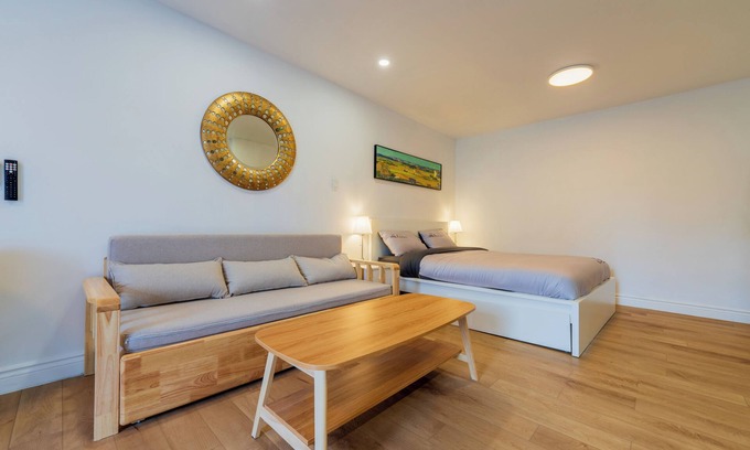Cote-Des-Neiges—Notre-Dame-De-Grace Condominio | New Renovated Studio with Queen Bed + Sofa Bed