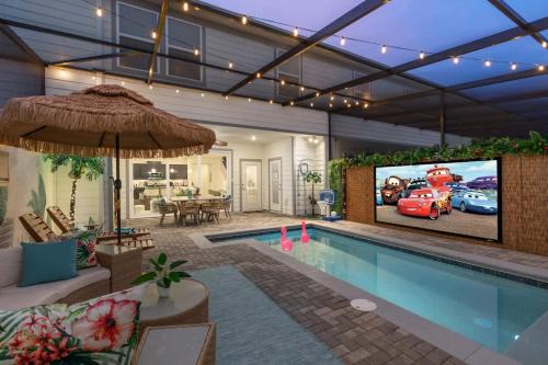 Four Corners Casa | New Resort Themed Ultra Comfortable Heated Private Pool Game Room Family Home Near Disney